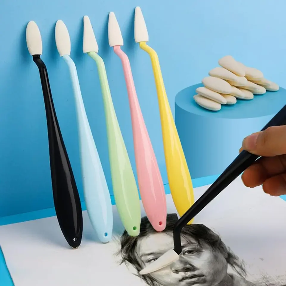 3 Esponjas Para Borrar Bocetos - Herramientas Para Artistas, Corrección De Carbón, Grafito Y Pasteles