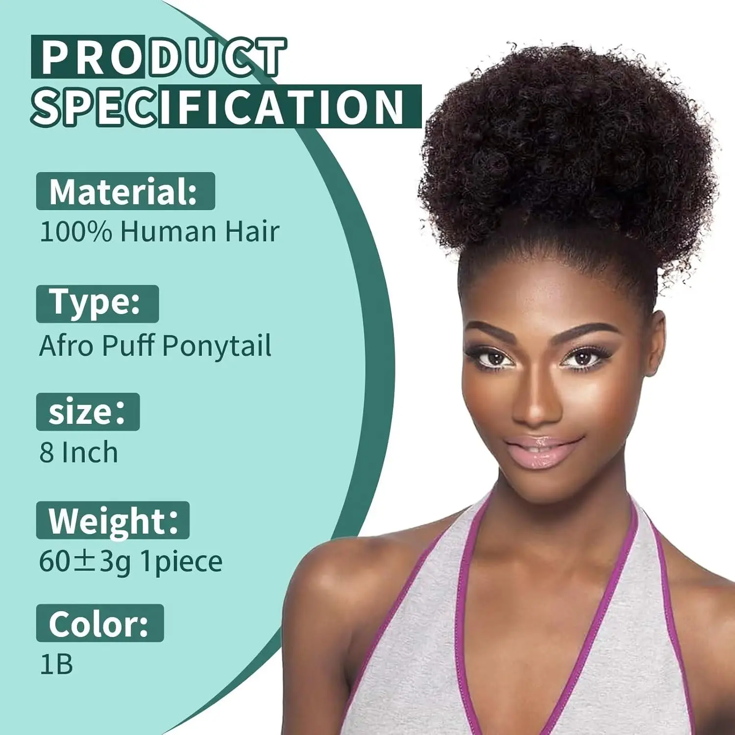 Human Hair Afro Kinky Puffs Drawstring Ponytail Extensions Black Women 4# 99J 30# Kinky Curly Afro Puff Dount Chignon human hair extensions