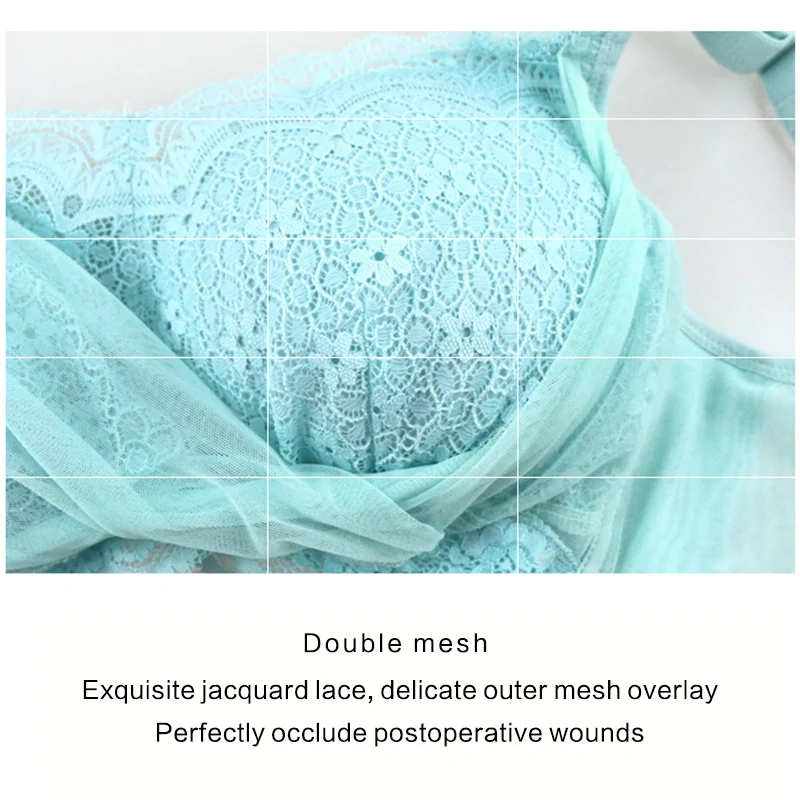 6049 Silicone Breast Bra Cancer Surgery Special Breast Bra Underwear Without Rims Fake Lace Tube Top training bra