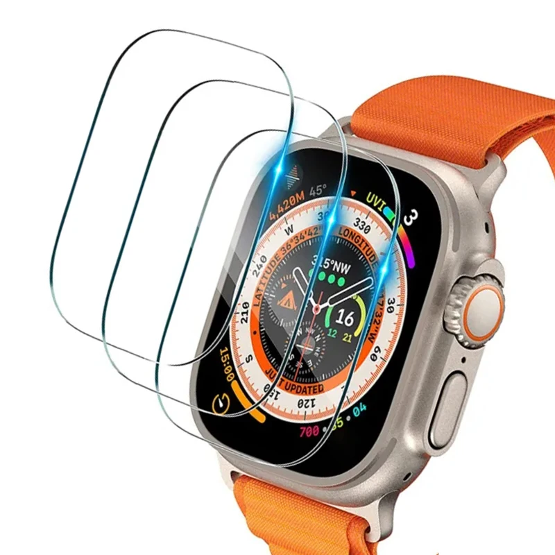 

3PCS Tempered Glass Screen Protector For Apple Watch Ultra 49mm Accessories Anti-Scratch Waterproof HD Full Film iWatch Ultra 2