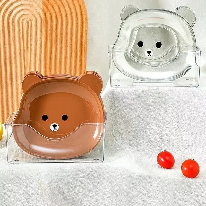 Lovely Bear Food Storage Tray Dried Fruit Snack Plate Appetizer Serving Platter Party Candy Pastry Nuts Dish 1 Pcs