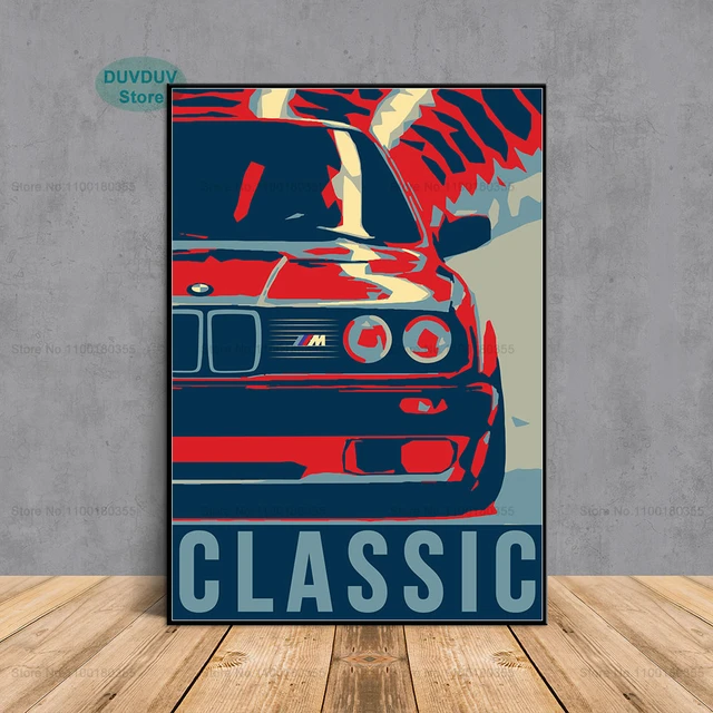 BMW M3 E30 M4 Racing Car Canvas Painting Decorative Posters And Prints Wall  Picture Art For Home Bedroom Decor - AliExpress