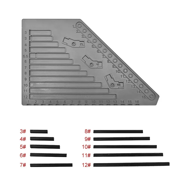 Multi-functional building block assembly aid ruler template set suitable for technology series parts measuring Model Tools Building Block Parts Model Building Parts