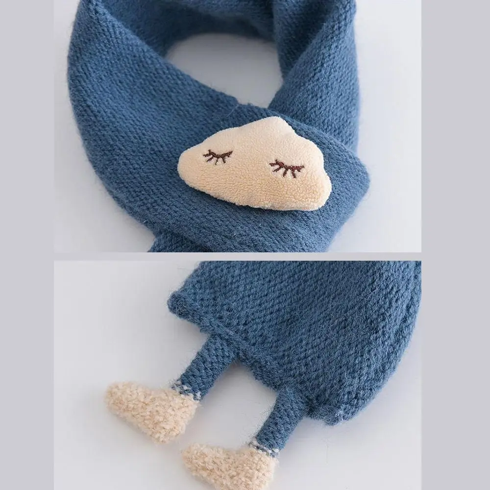 Korean Cute Cartoon Clouds Children's Scarf Winter Baby Neck Guards Scarves Boys Girls Knit Wool Thick Warm Collar Shawl