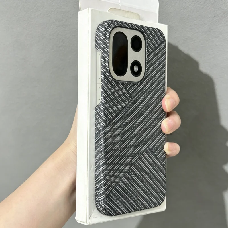 Retro Cooling Ultra Thin Carbon Fiber Pattern Frosted Frameless Business Case Cover