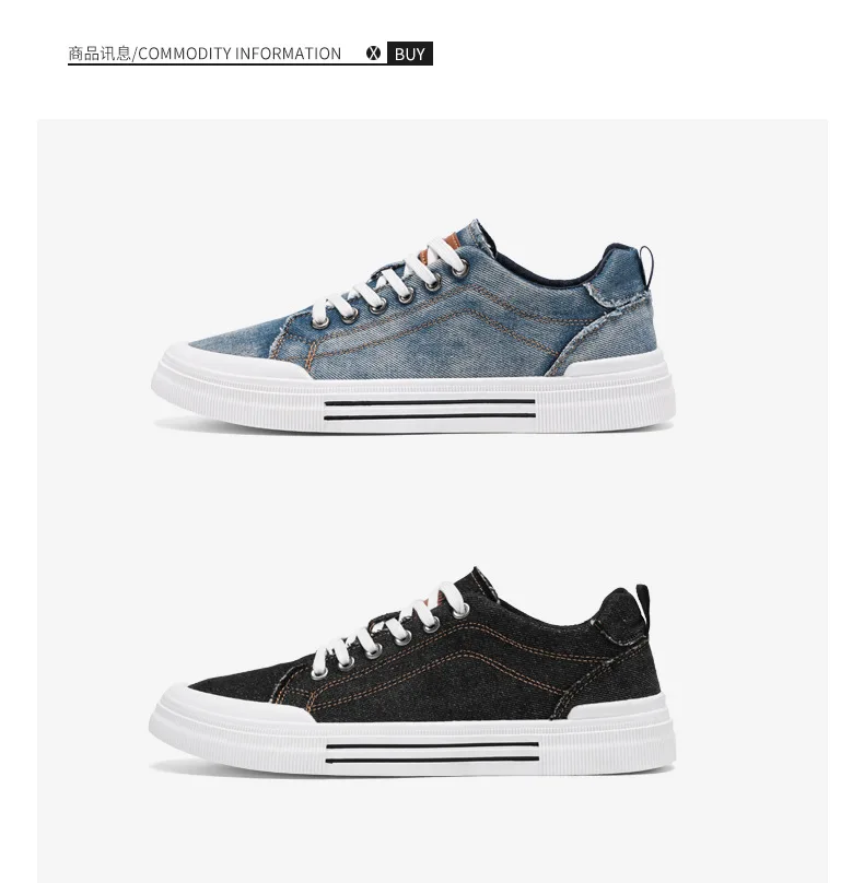 Große Größe 39-48 Herren Sportschuhe Marken atmungsaktive Herbst Canvas Sneakers Herren Laufschuhe Designer Jeans Stoff Wanderschuhe – Detail 5