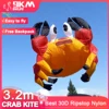 9KM 3.2m Crab Kite Line Laundry Kite Pendant Soft Inflatable Show Kite for Kite Festival 30D Ripstop Nylon with Bag 1