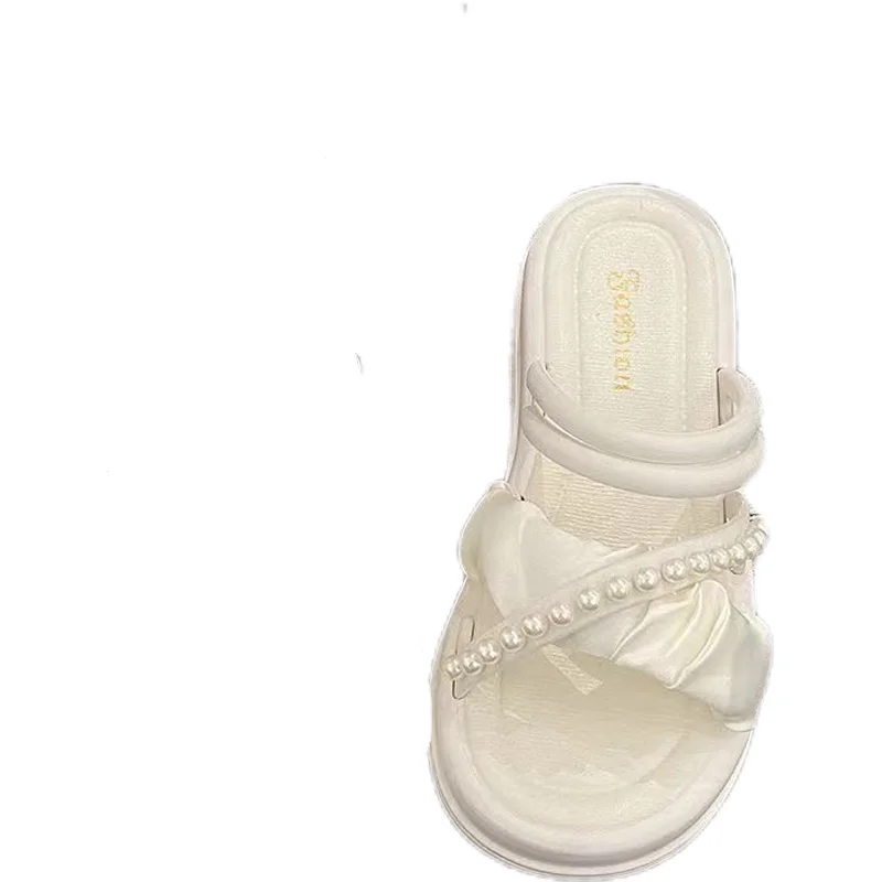 2025 New Women's Fashion Sandals Summer High Value Indoor And Outdoor Wear Anti-Slip Heightening Soft Bottom Beach Stylish Sl... - 5