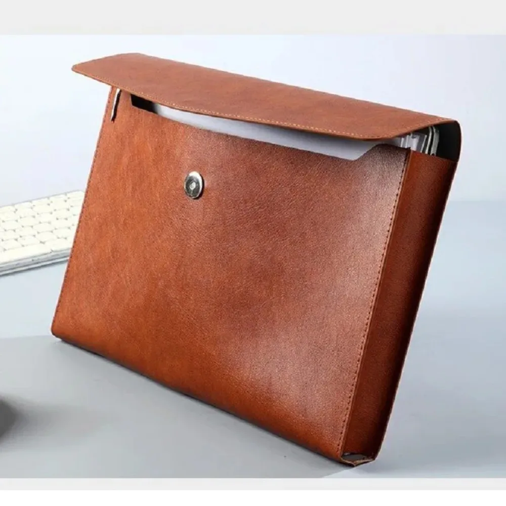 Briefcases Genuine Leather Men's for Documents Luxury Designer