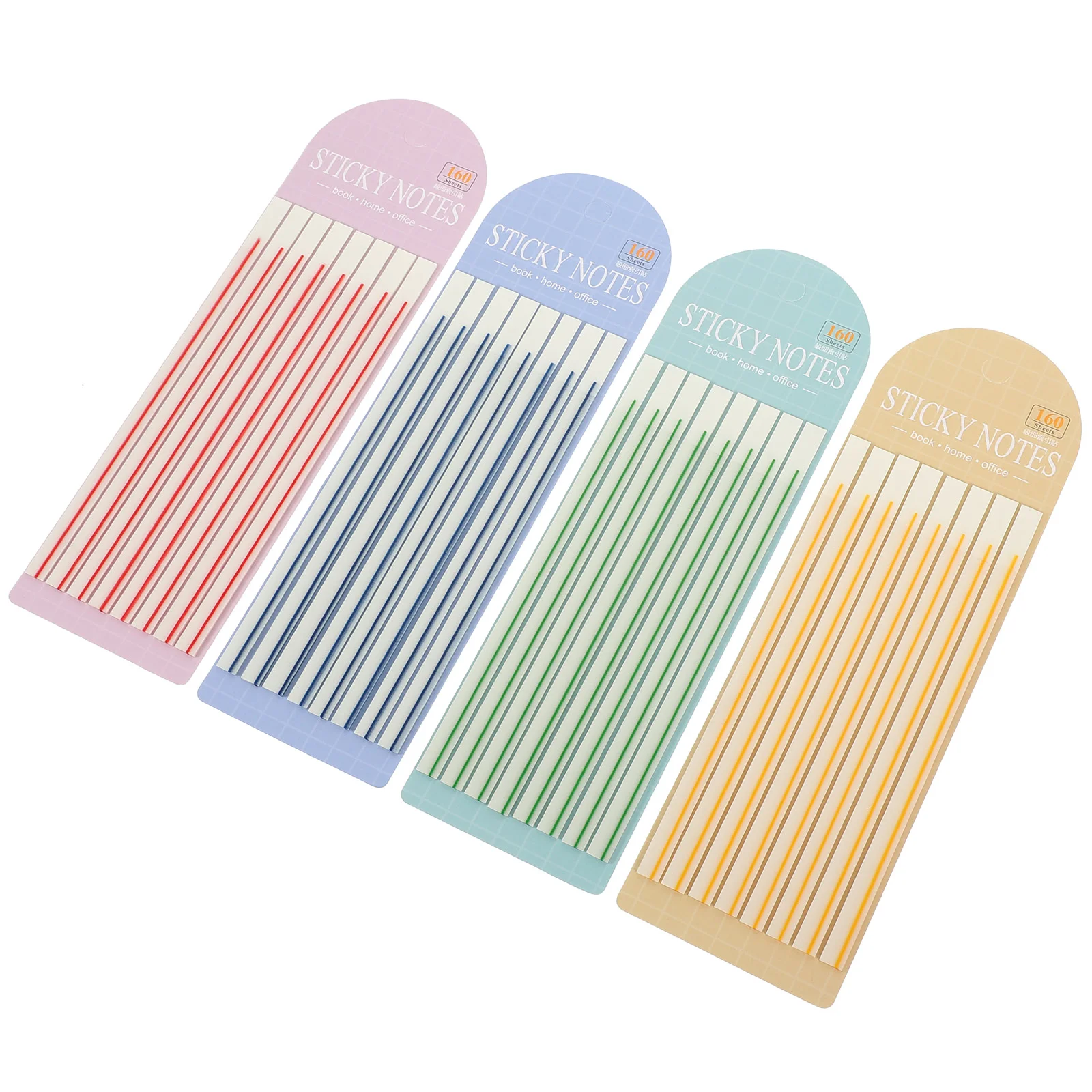 

4 Books of Book Sticky Tabs Office Notebook Highlight Strips Page Sentence Markers