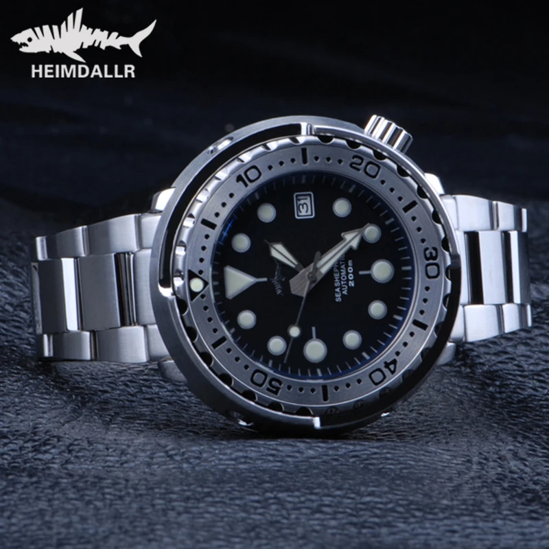 

Heimdallr Men Tuna Diving Watch Japan NH35 Stainless Sapphire Crystal C3 Luminous Men's Wristwatch Automatic Mechanical Watches