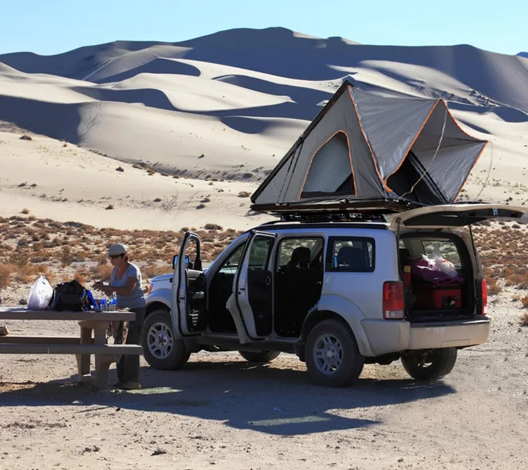 Tente de camping escamotable pour toit de voiture pour 2 personnes