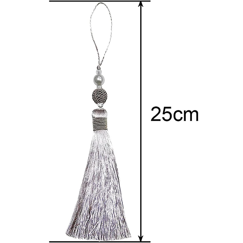 Beaded Fringe Trim 25cm Handmade Tassels Key Accessories Jewelry DIY Bag Earrings Making Home Living Room Decorative tassel fringe tassel trim mini tassels tassel accessories tassel decoration 1Pc