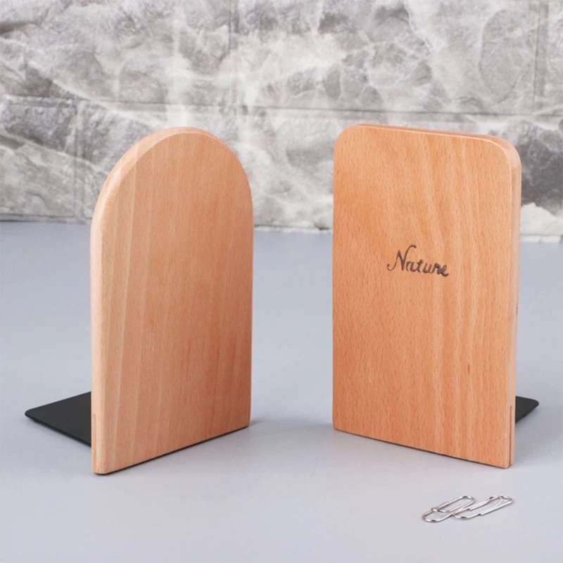 

Природный деревянный настольный органайзер для настольных офисов и дома, противоскользящие форзацы для книг