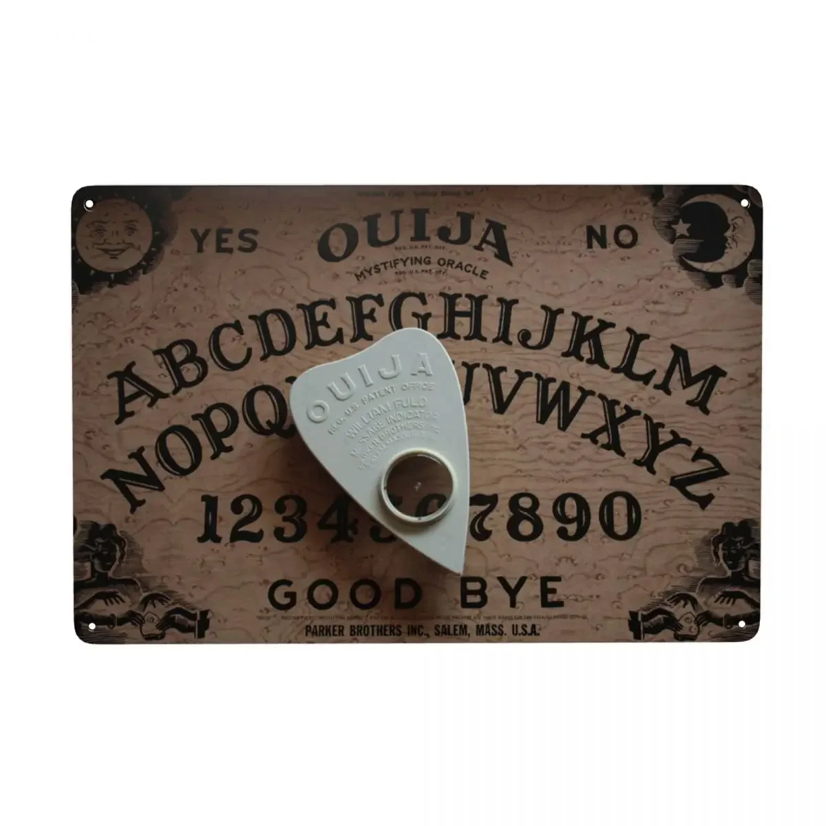 Custom Ouija Board Metal Sign Retro Death Divination Tin Decoratieve Borden Plaquette Pub Cafe Yard Man Grot Bar Muur Decor Art