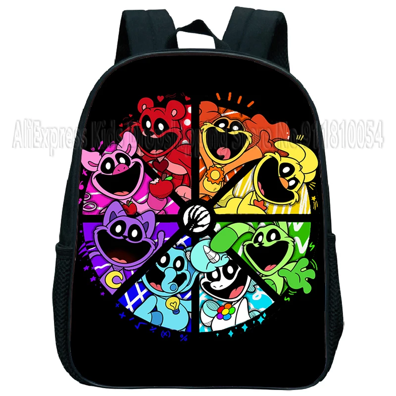 Smiling Critter Kids Kindergarten Backpack Catnap Dogday Toddler Boys Girls Cartoon Knapsack Mochila Children Mini Bagpacks 6