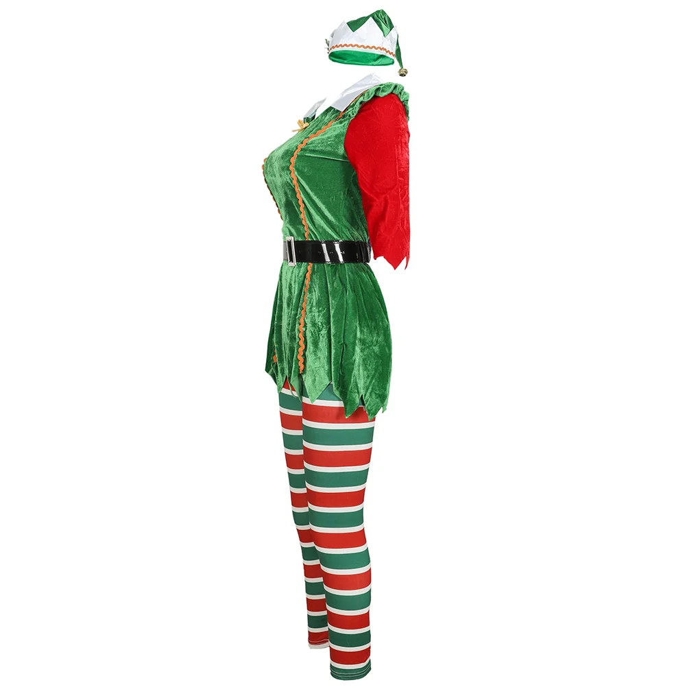 

1 Set Christmas Elf Costume Party Costume Girl Performance Clothes Women Clothes