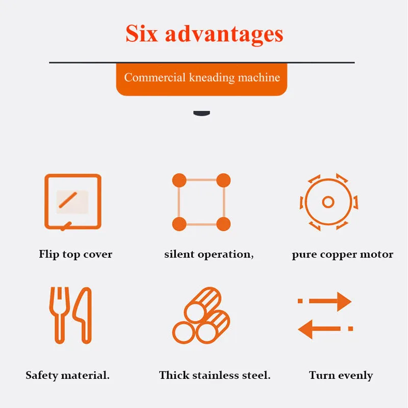 110V 220V Electric Mixer Commercial Active Noodle Making Machine Stuffing Machine Stainless Steel Mixing Kneading Machine 5