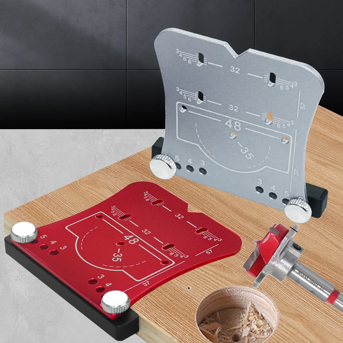 35mm Woodworking Hinge Hole Opener Punch Tool Quick And Precise Drilling And Mounting Of Hinges Punch Locator And Limiting Frame 35mm Woodworking Hinge Hole Opener Punch Tool Quick And Precise Drilling And Mounting Of Hinges Punch Locator And Limiting Frame