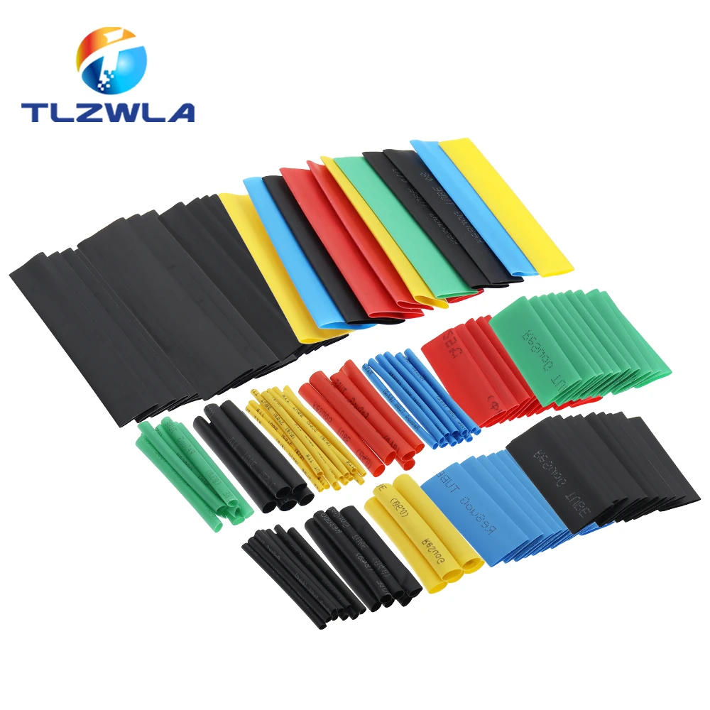 TLZWLA Набор термоусадочных трубок Heat Shrink Tube Sleeving Set, 530PCS 328PCS 164PCS 127PCS, полиолефиновые, изолированные, для проводов и кабелей, коэффициент усадки 2 1