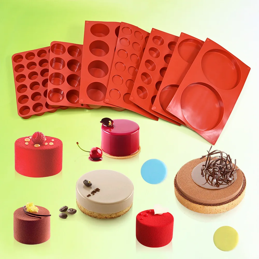 Description Picture 4 of itemCylinder Shaped Silicone Mold Soap Mold Chocolate Cookie Covered Sandwich Tool DIY Jelly Pudding Candy Kitchen Cake Baking Pan