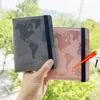 Rfid Blocking Personalised Passport Cover World Map Compass with Elastic Band Travel Essentials Passport Holder 1
