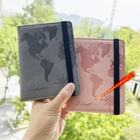 Rfid Blocking Personalised Passport Cover World Map Compass with Elastic Band Travel Essentials Passport Holder 1