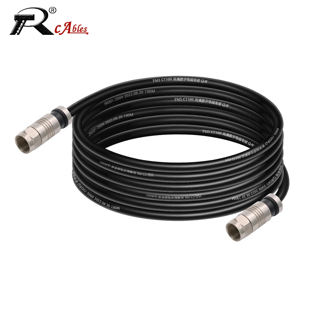 0.2M-30M Rg6 Cavo Patch 75 Ohm Cavo Coassiale Con Connettore F Audio Video Tv Antenna Via Cavo Digitale Internet E Satellite