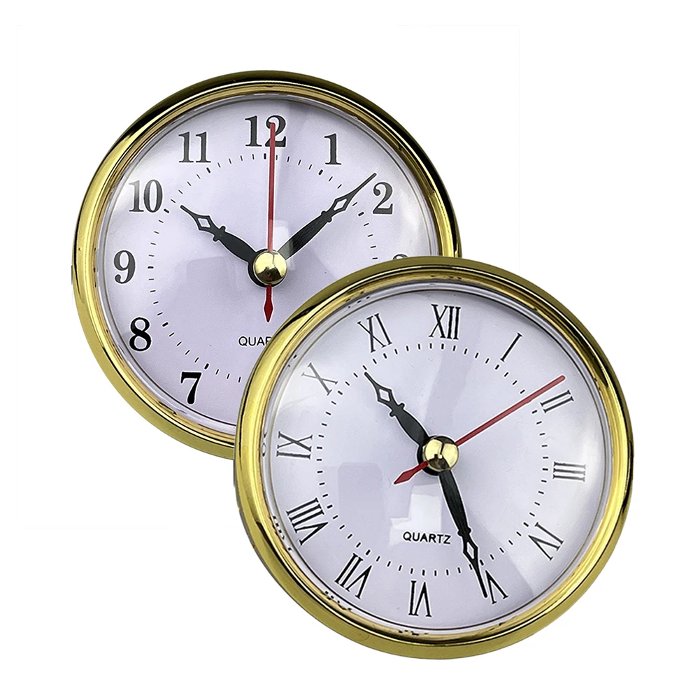 80MM Quartz Clock Insert Movement for DIY Projects with Arabic Numerals and Rubber Gasket for Crafts and Replacements