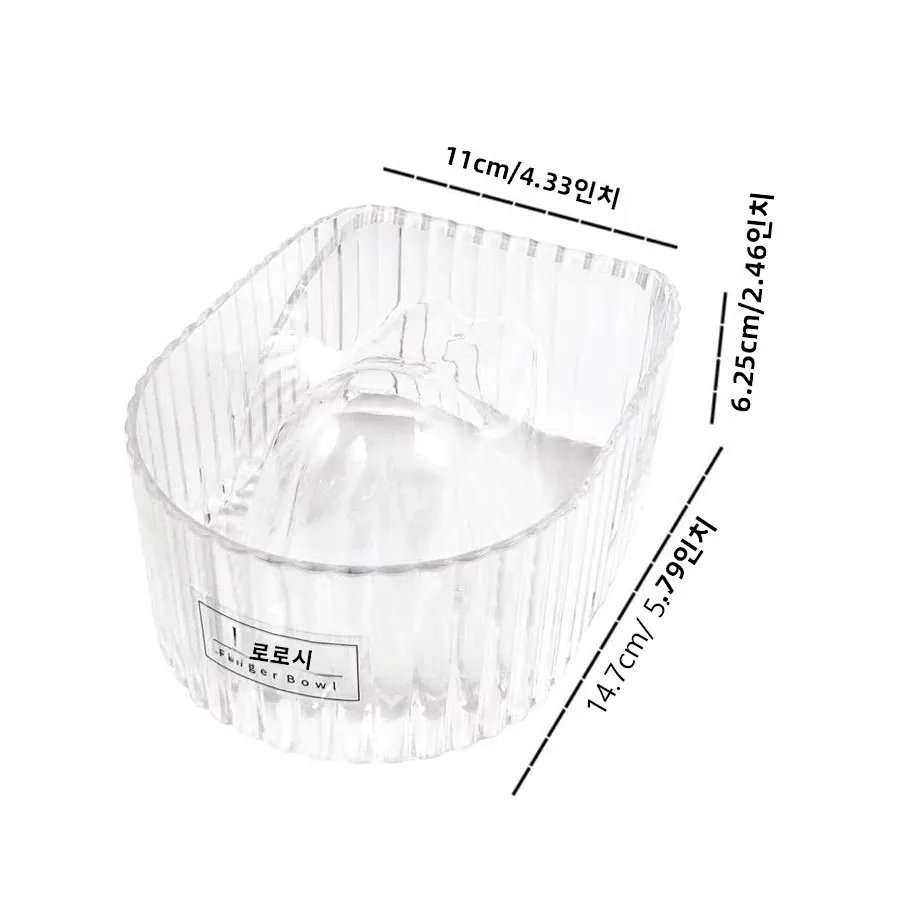 투명 쉘 모양 네일 담금통 매니큐어 도구 각질 및 큐티클 연화 담금 트레이 젤 폴리쉬 제거 볼