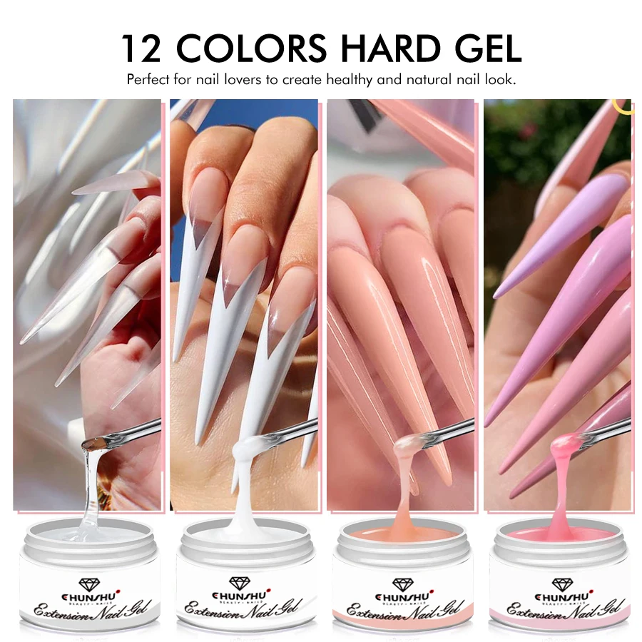 30ML Hard Gel For Nail Extension Milky White Builder Constructor Gel Self Leveling Reinforcement Nail Gels Camouflage Manicure 3