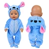 43 cm Doll Outfits for 17Inch Dolls Baby Born Doll Cute Jumpers Rompers Suit+Shoes Warm Clothes on A Doll Baby Christmas Gift 1