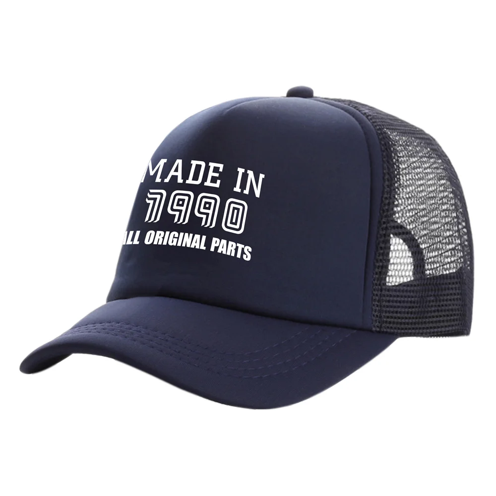 

Made In 1990 All Original Parts Trucker Cap Men Birthday Gift Baseball Caps Unisex Hats MZ-485