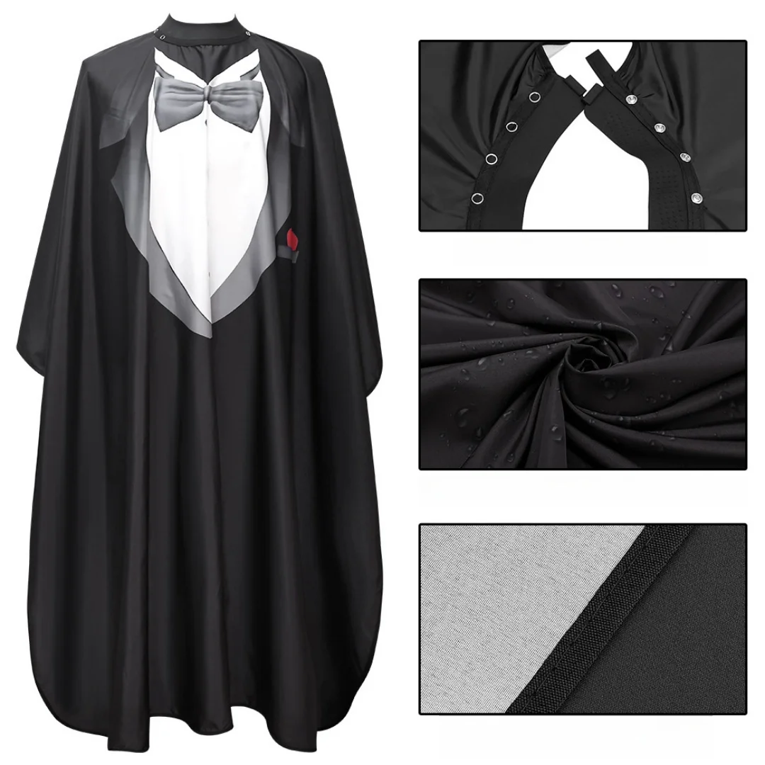 Silicone Neckline Ceremonial Dress Haircut Cloth Hidden Buckle Waterproof Barber Cape Hairdressing Coat Hairdress Gown Supplies 3
