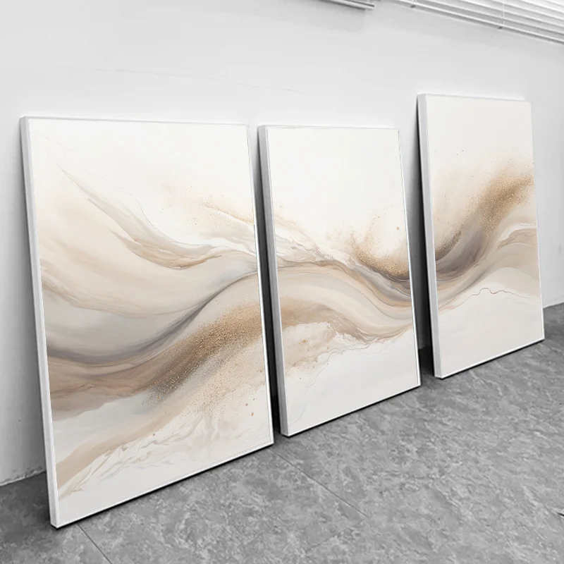 Neutral Abstract Art Painting Canvas Wall Picture Interior Home Decor