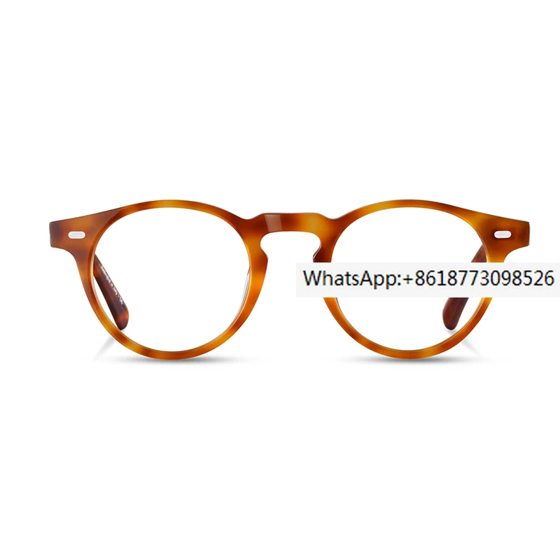 

Gregory Peck Transparent Round Glasses Women Vintage Acetate Eyeglass Frames Women Prescription Glasses Men Myopia GlassesOV5186