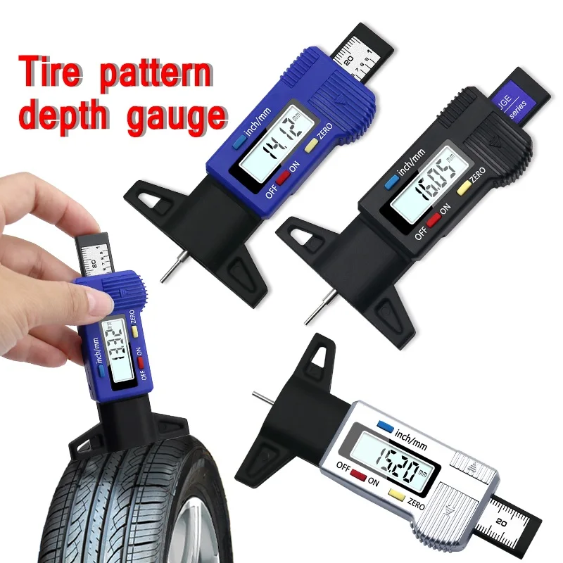 SeniorMar Easy To Carry 1Pcs Tyre Depth Gauge Car Tyre Tire Depth Gauge Car Tire Tread Depth Gauge Caliper 