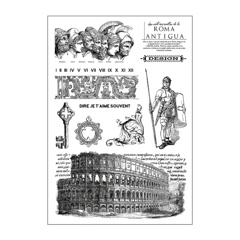 Classical Architectural Culture Silicone Clear Stamps Scrapbooking Supplies DIY Card Making Crafts Journal Vintage Rubber Stamp clear stamps clear rubber stamps