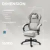Dowinx Gaming Chair Breathable Fabric Computer Chair with Pocket Spring Cushion, Office Chair with Gel Pad and Storage Bag 2