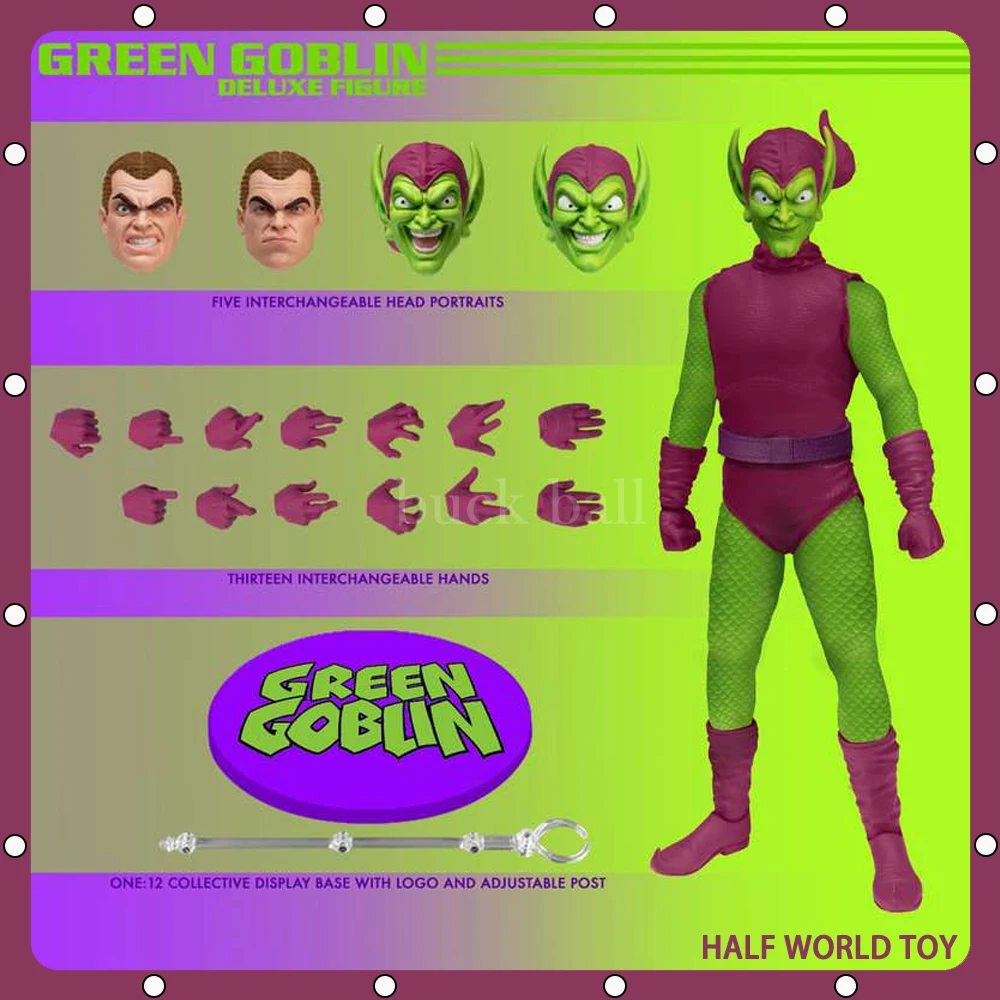 

Original Mezco Toyz One:12 Green Goblin Anime Figures Deluxe Edition 6 Inch Action Figures Doll Collection Figurine Model Toys