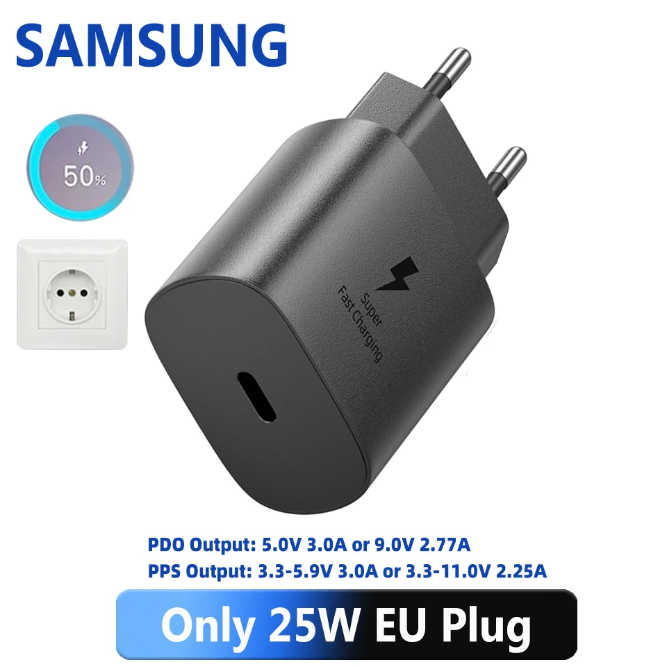 SAMSUNG 25W USB-C Fast Charging Adapter