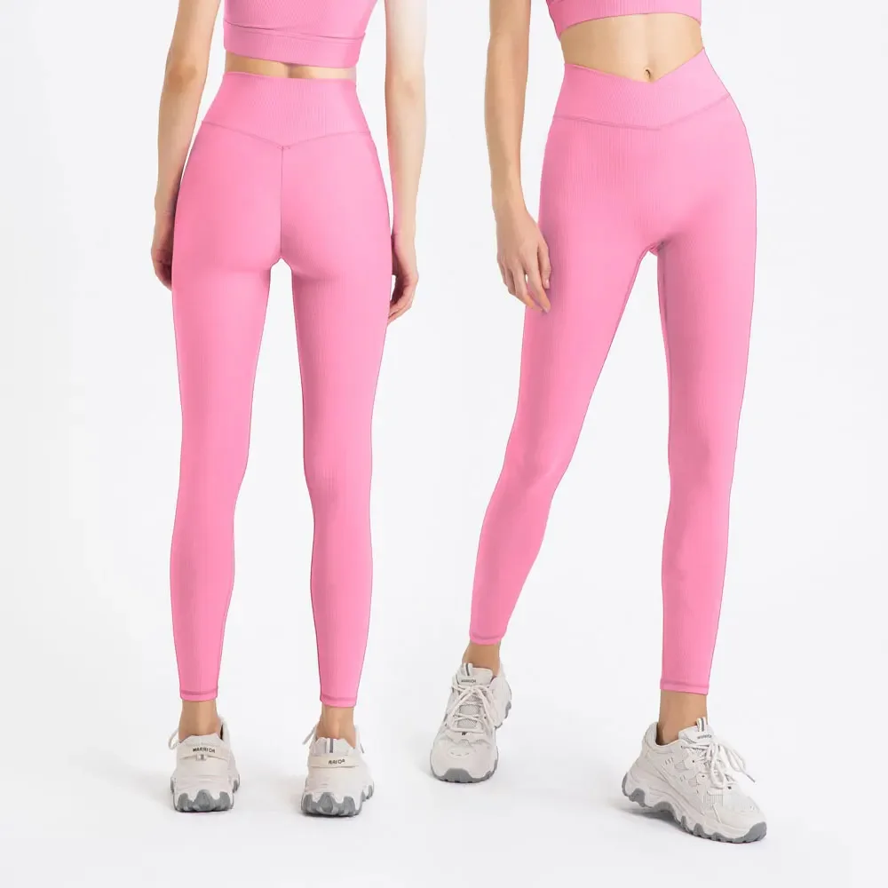 Leggins Women Gym Outfit Yoga Fitting Woman Training Exercise Sports Ribbed Leggings Fitness for Women Push Up Clothing Tights - Image 2