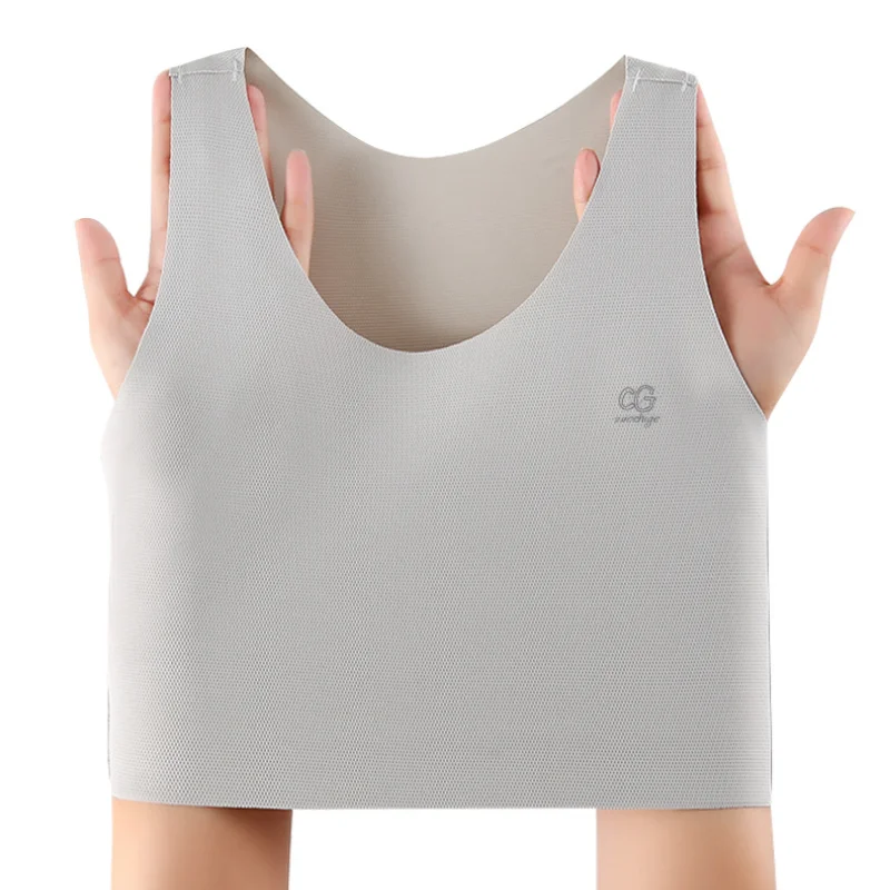 HaleyChan Women's Pullover Chest Binder Invisible Traceless Comfortable Binders Trans Lesbian Tomboy Gay's Underwear Crop Top