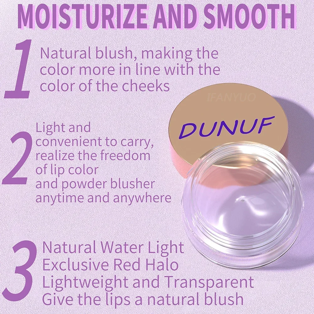 Lip & Cheek Liquid Multi Balm Temperature Changing Color Glassy Blush Gel Lasting Waterproof Cheek Tint Cream Face Rouges Makeup 5