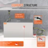 VEVOR Commercial Grease Trap Grease Interceptor Top Inlet Interceptor Under Sink Stainless Steel Grease Trap Waste Water Oil-wat 5