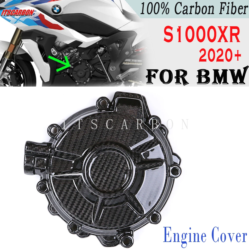 

For BMW S1000XR S1000 XR S 1000XR 2021 2022 + Motorcycle Accessories Real Dry Carbon Fiber Engine Cover Part Cowl Fairing Kits