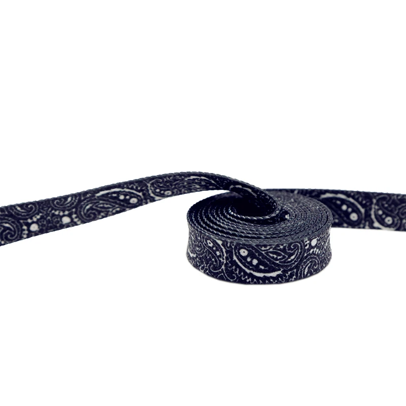 Coolstring 8MM Peacock Pattern Printing Flat ShoeLaces Black&White Women Canvas Customized Shoe Laces Charmed Easy Hat Ropes