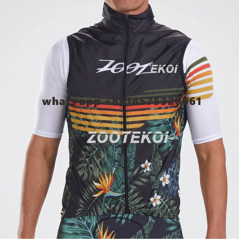 

Zootekoi Waterproof Cycling Jacket Windbreaker Lightweight Sleeveless Vest Ultralight Running Riding Windproof Jacket Raincoat