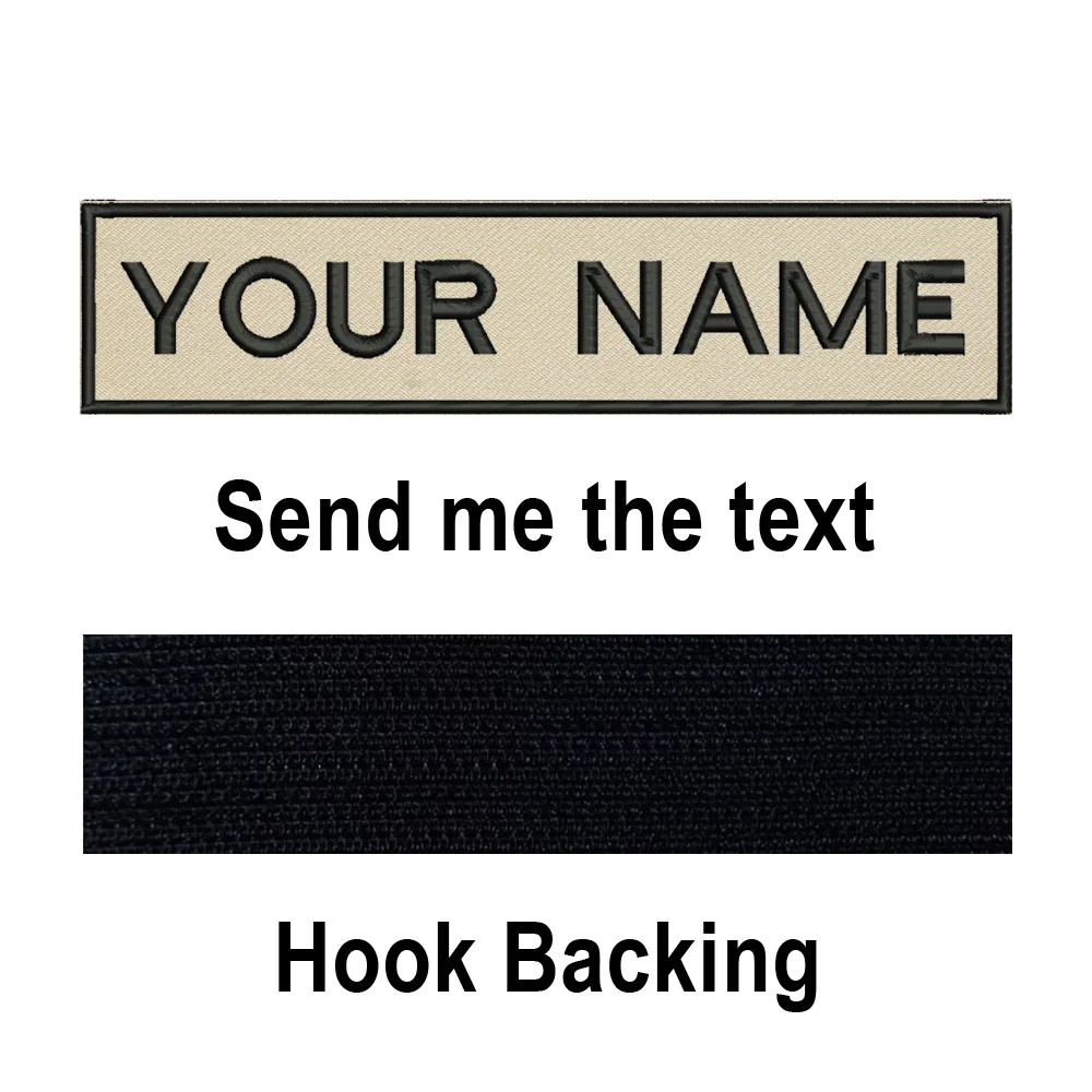 Custom Name Patches Embroidered Personalized Military Tactical Badge Stripes Emblems Iron On Or Hook Loop For Clothes