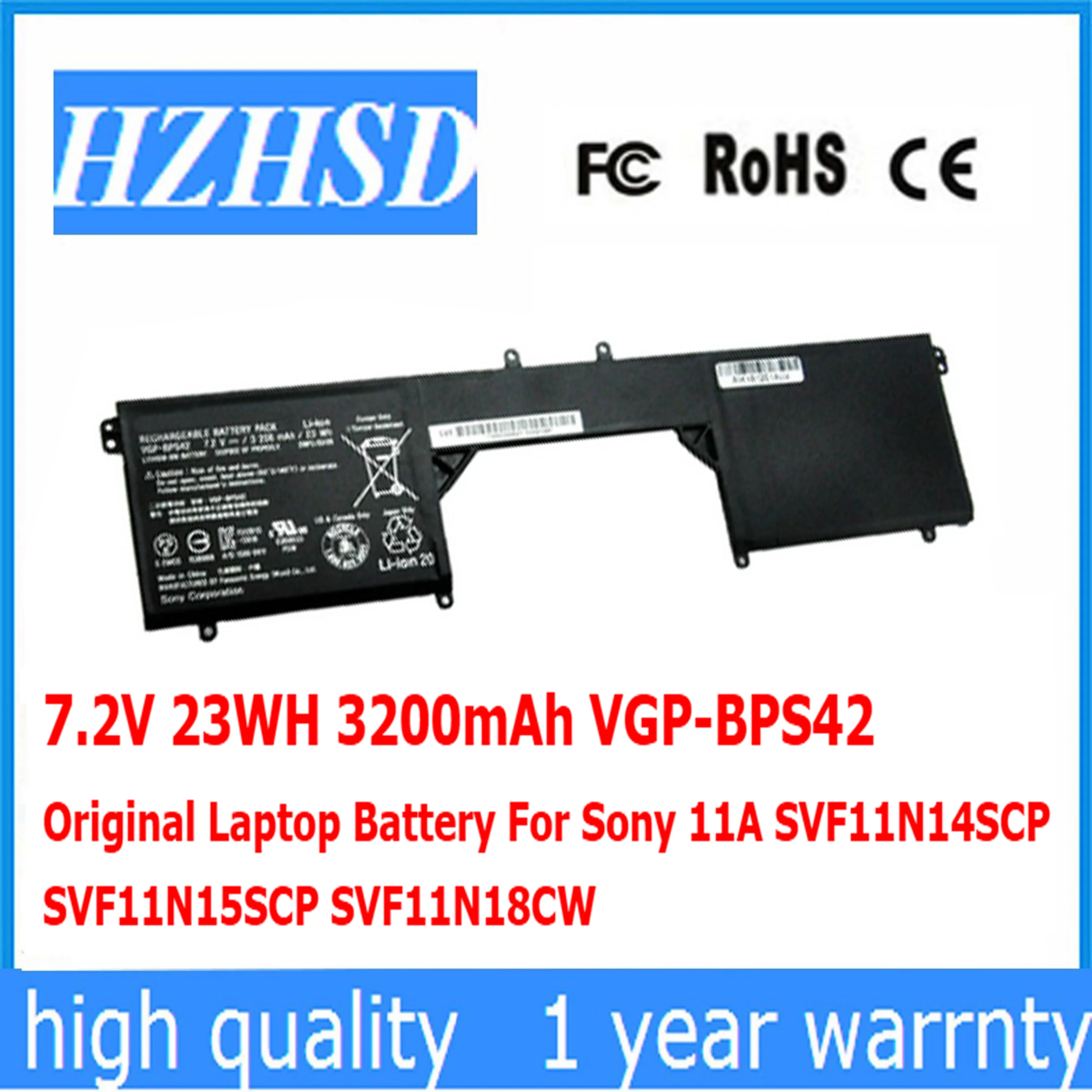 

7.2V 23WH 3200mAh VGP-BPS42 Original Laptop Battery For Sony 11A SVF11N14SCP SVF11N15SCP SVF11N18CW